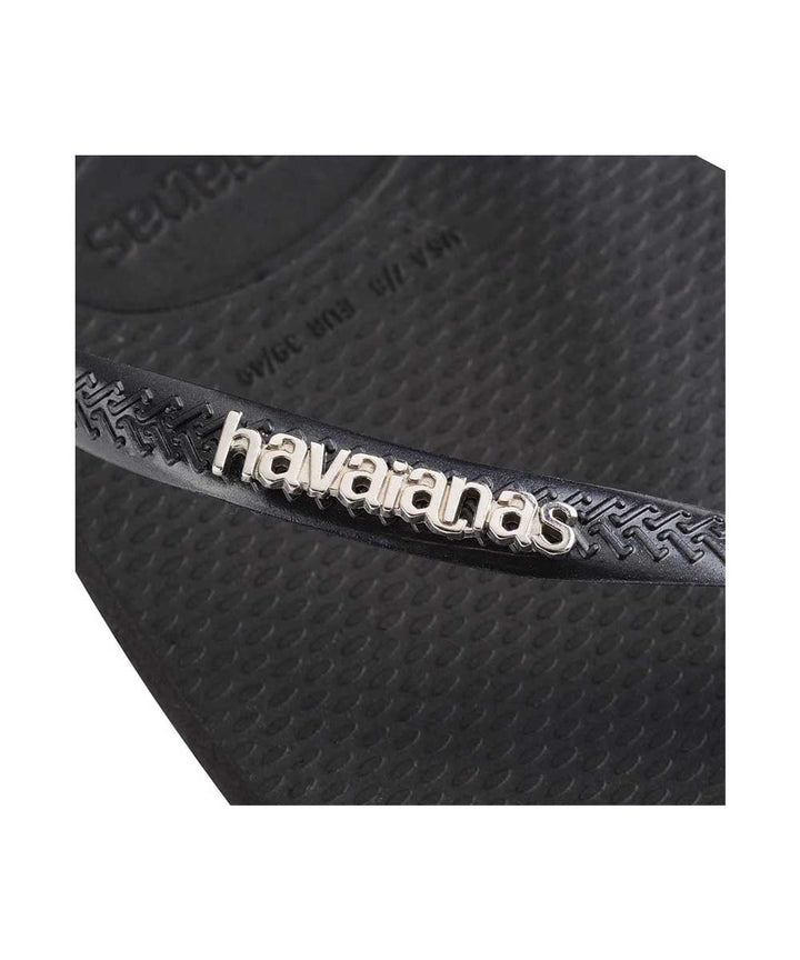 Havaianas Women's Slim Square Metalic Logo Thongs