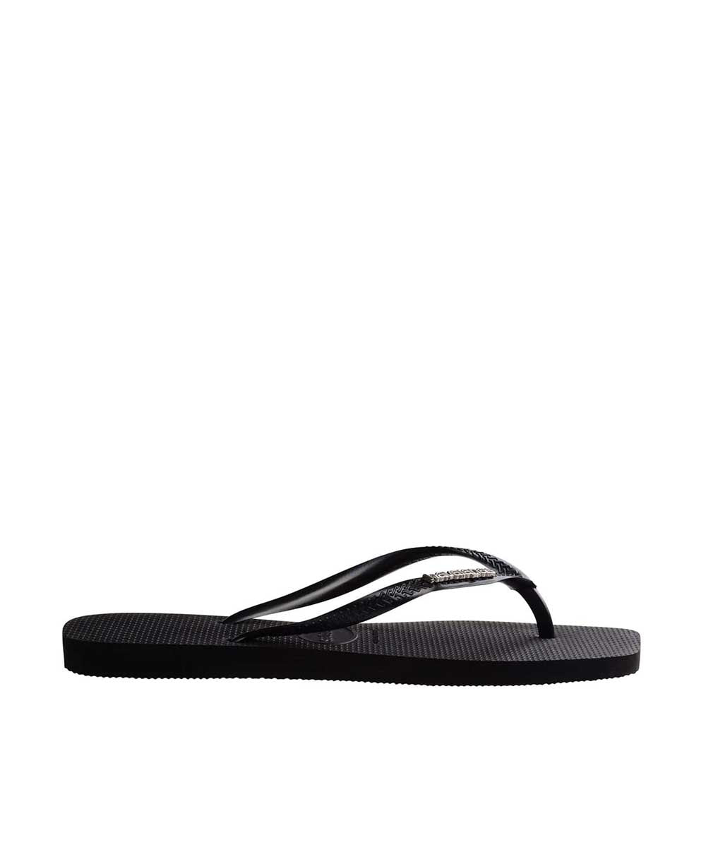 Havaianas Women's Slim Square Metalic Logo Thongs